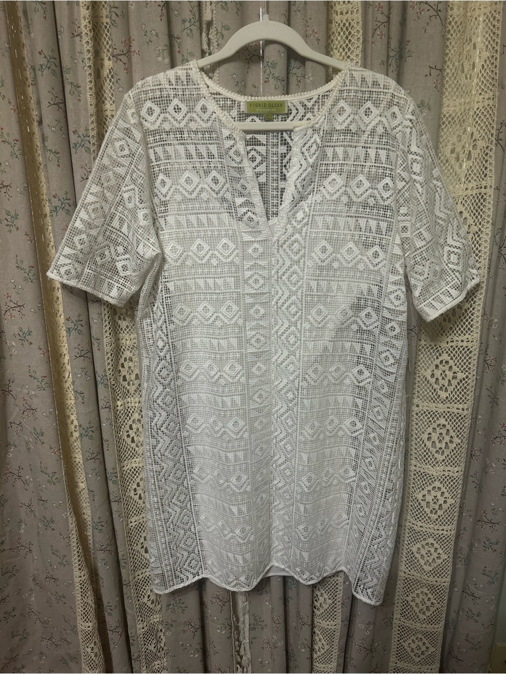 NWT Sigrid Olsen Signature Crochet Lace Dress –‎ Size 12